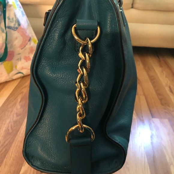 Michael Kors Teal Hamilton Satchel Bag - Picture 12 of 15